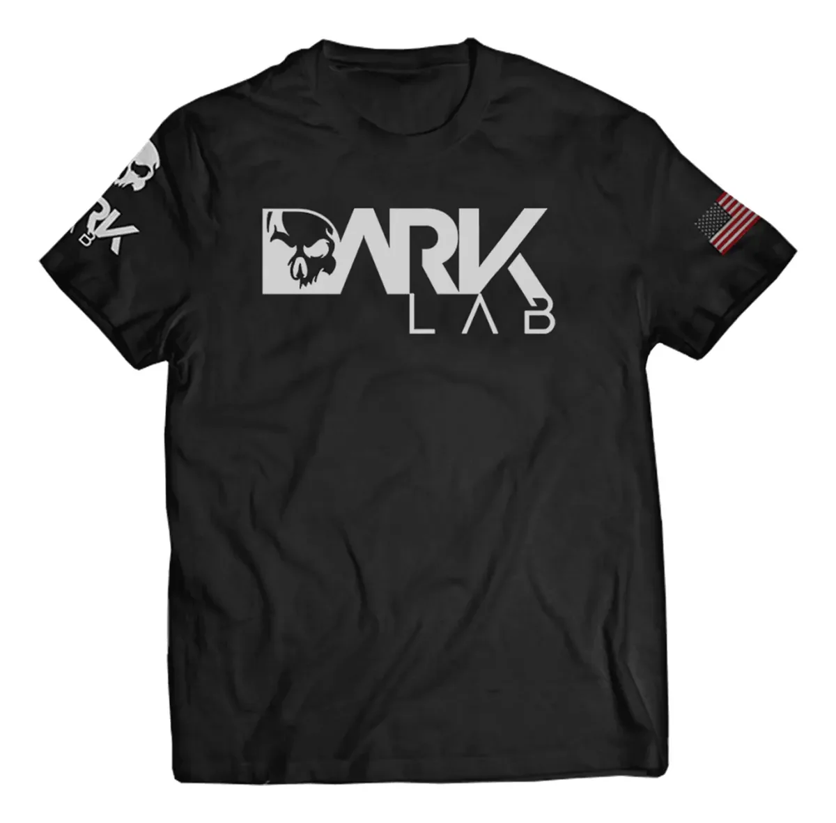 Foto 1 de Camiseta Dry-fit Preta Caveira Unisex Dark Lab