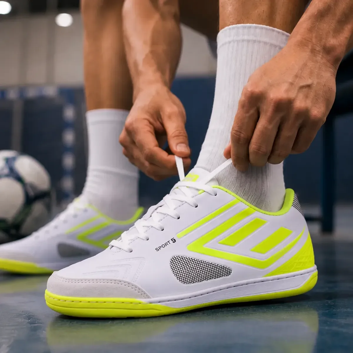 Foto 1 de Chuteira Futsal/salão Quadra Comun Oferta Colada E Costurada