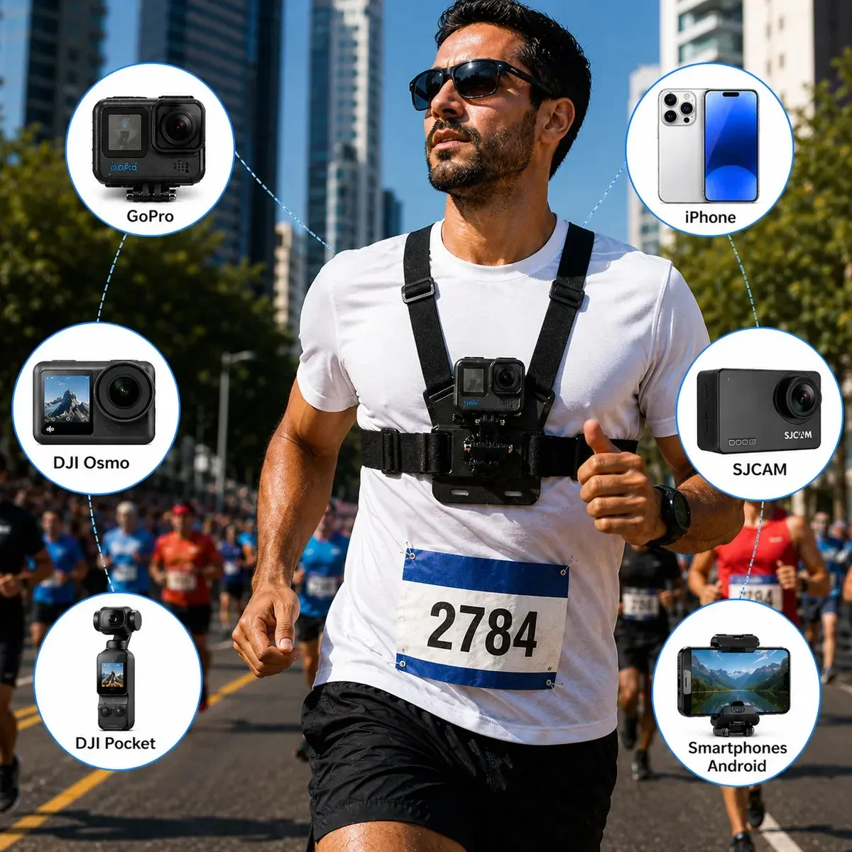 Foto 1 de Suporte De Peito Para Celular Câmera GoPro Peitoral Torso