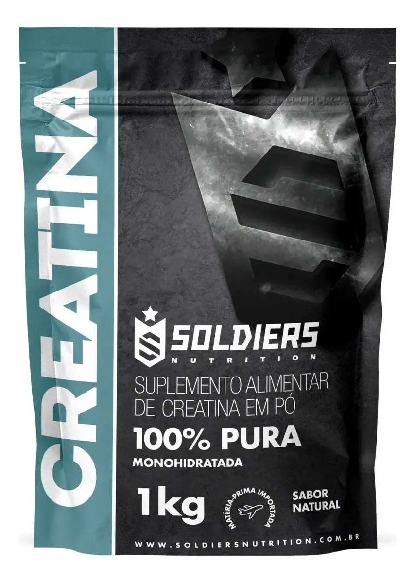 Foto 1 de Creatina Soldiers Nutrition Em Pó Sem Sabor X 1kg