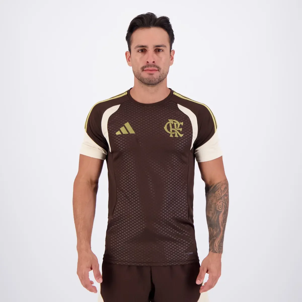 Foto 1 de Camisa adidas Flamengo Treino Atleta 2026 Marrom